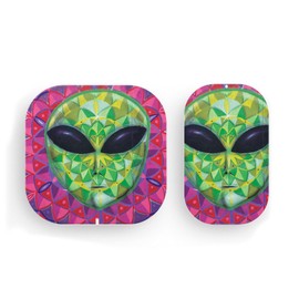 MightySkins Skin Compatible with Eero Home WiFi System + 1 Beacon - Geometric Alien | Protective, Durable, and Unique Vinyl Decal wrap Cover | Easy to Apply, Remove | Made in The USA