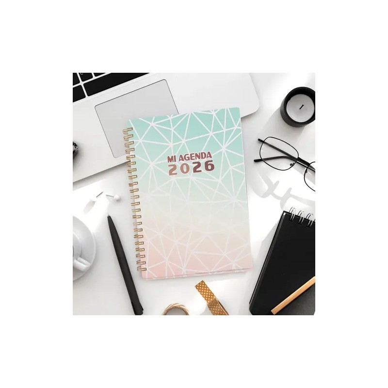 Agenda Diaria Con Espiral Ejecutiva Con Diseño A5 Koovi GEOMETRIA