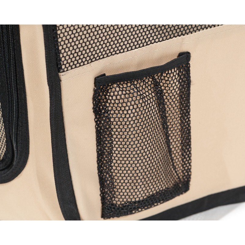Pawer 45”×24” 8-Panel Foldable Pet Playpen, Olive+Beige, Personalize Embroidery Extra
