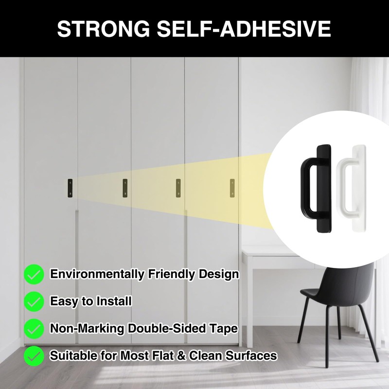 OQXEJPHFN 6 Pcs Adhesive Handles for Cabinets Peel and Stick,