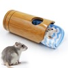 BingegePet Rat Cage Accessories, Bamboo Tube Hide with Soft Towel