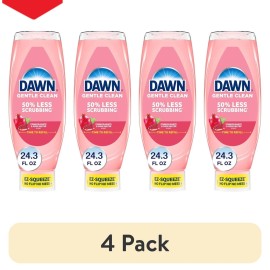 (4 pack) Dawn Gentle Clean EZ-Squeeze Dish Soap, Dishwashing Liquid