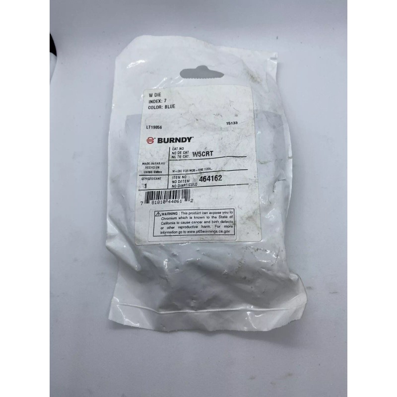 Burndy W5CRT Crimper Crimping W Die #6 CU Hydraulic 6