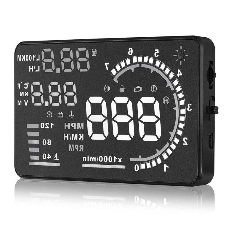 Head-Up Display, A8 5.5'' OBD II Speedometer HUD Car Warning