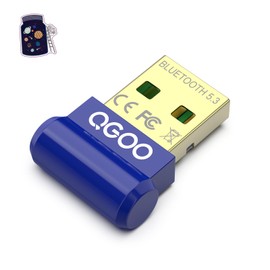 USB Bluetooth Adapter for PC - QGOO Bluetooth Dongle 5.3 EDR, Wireless Receiver for Desktop Computer Laptop Windows 8.1/10/11（blue-078）