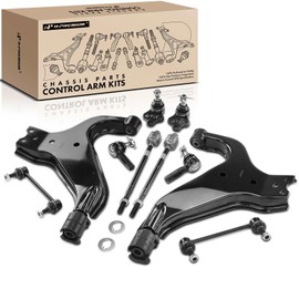 A-Premium Set of 10, Front Lower Control Arm, Sway Bar Link, Lower Ball Joint, Inner Outer Tie Rod End, Compatible with Nissan Pathfinder 1996-2004, Infiniti QX4 1997-2003