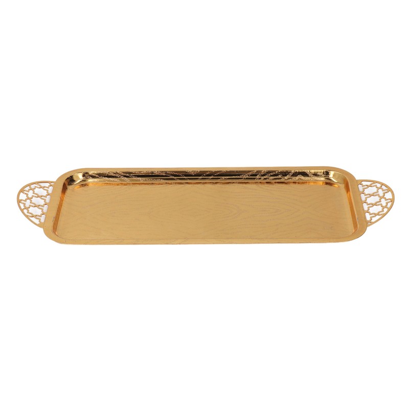 Serving Tray Gold Retro Light Luxury Oblong Water Cup Tea
