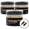 Findew One Touch Bamboo Black Cotton Swabs, 300 Pieces, 3 Pieces / 파인듀 원터치 대나무 블랙 면봉, 300개입, 3개