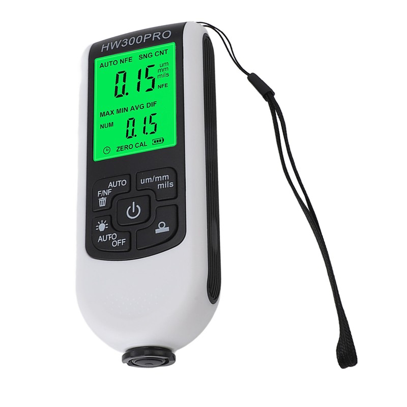 Paint Mil Thickness Gauge High Accuracy HD Backlit Display Anti