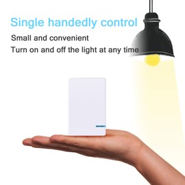 Wireless Switch, USUPERINK Wireless Light Switch, Mini Switch Receiver Kit, No Wiring, No WiFi, Outdoor 1900ft Indoors 229ft Remote for Led Light, Ceiling Lights and Lamps,IP66 Waterproof（2SET）