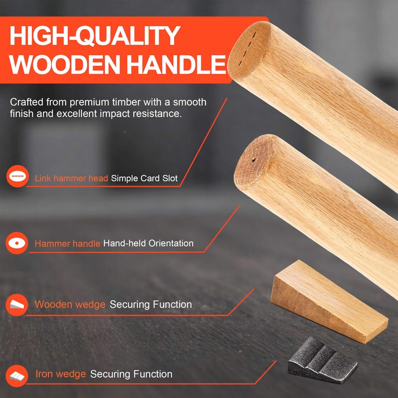 36 Inch Sledge Hammer Handle Replacement, 1-Pack Heavy Duty Maul
