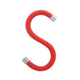 Peppermint Products Loop Hook Textile S Clothes Hooks Made of Rope Set of 5 (Red)