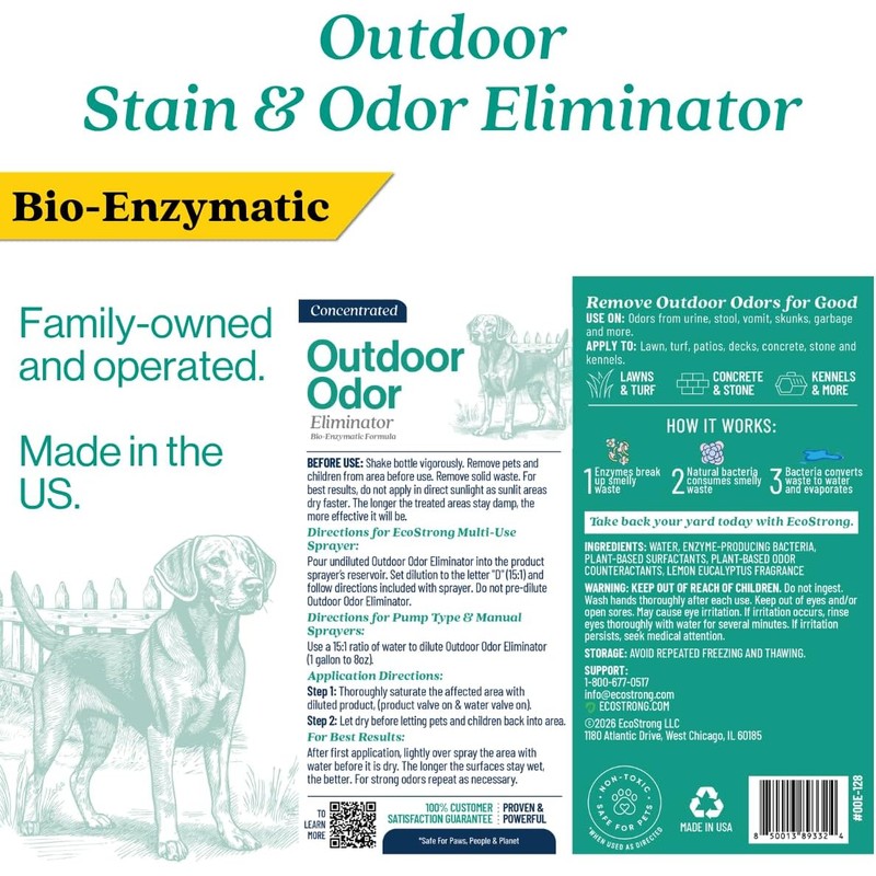 Eco Strong Outdoor Odor Eliminator Outside Dog Urine Enzyme Cleaner