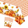 Orielis Plastic Thanksgiving Tablecloths 2 Pack - Fall Table Cloth
