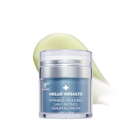 It Cosmetics Hello Results - Suero Facial Antiarrugas y Reafirmante con Retinol, Niacinamida, Vitaminas B5 y E, Mejora Firmeza, Textura y Líneas...   