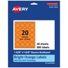 Avery Printable Square Scalloped Labels with Sure Feed Technology, 1-5/8"