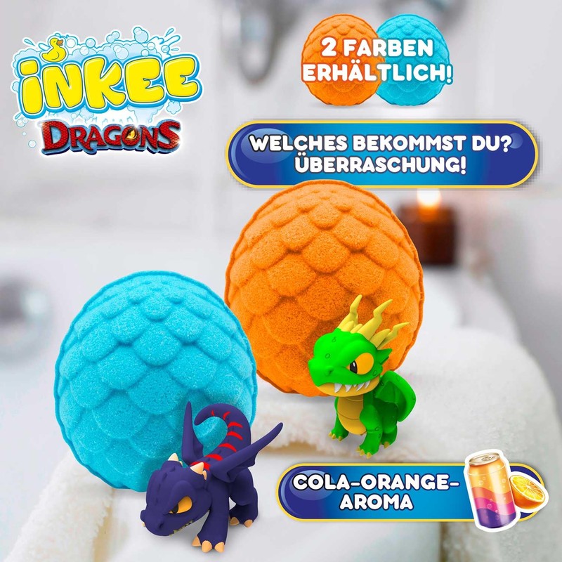 INKEE Surprise Dragons – Bomba da bagno per bambini con