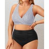 Holipick Two Piece Plus Size Swimsuits for Women High Waisted