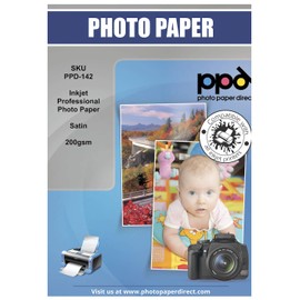 PPD 50 x A4 Premium Inkjet 200 g/m² Photo Paper Silk Matt, Waterproof and Instant Drying, No Curling of Paper due to PE Barrier Layer - Microporous Professional Quality - PPD-142-50