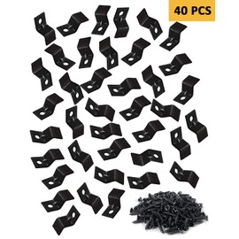 Table Top Fasteners, Z Clips for Table Tops 40 Packs (Black)