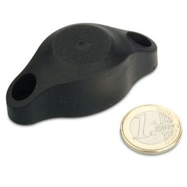 magnet-shop NdFeb Door Hinge 65 x 30 x 23 mm Rubberised Rubber Buffer