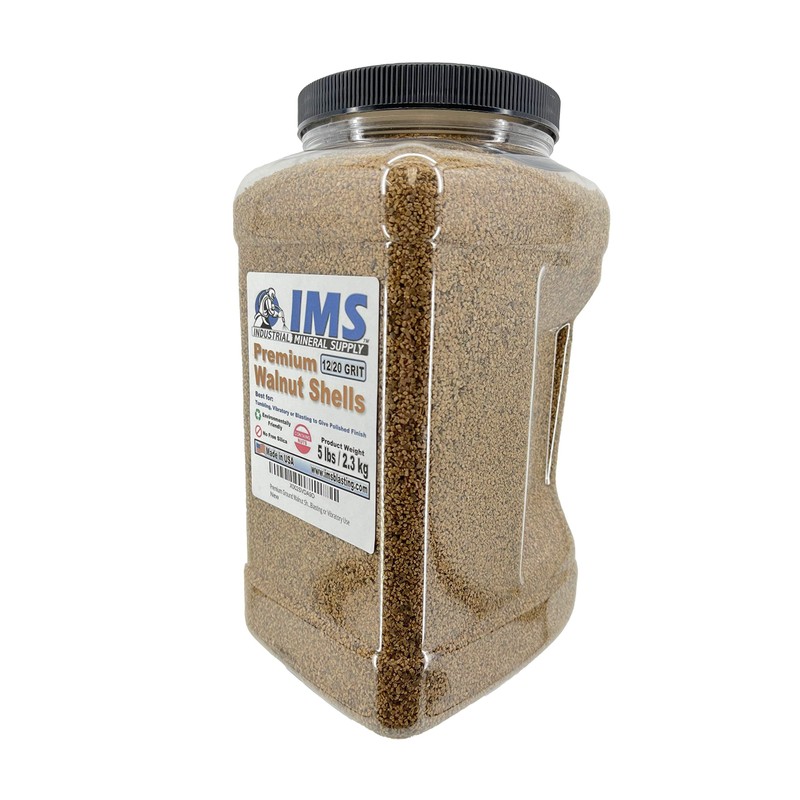 Premium Ground Walnut Shell Media Grit Size 12/20-5 lbs/2.3 kg