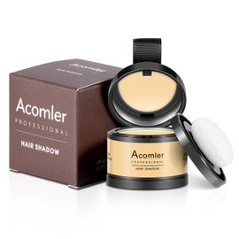 Acomler Root Cover Up Hairline Shadow Powder, Dark Brown, Instantly Cover Thinning Hair, Grey Hair Coverage for Women Men with Eyebrows, Beard Line, Bald Spots (Light Blonde)