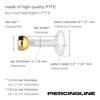 PIERCINGLINE PTFE Labret with Thread Titanium Attachment Crystal 2 mm