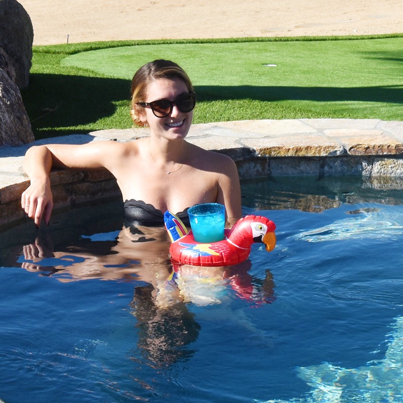 GoFloats Parrot Drink Float 3 Pack - Inflatable Pool and