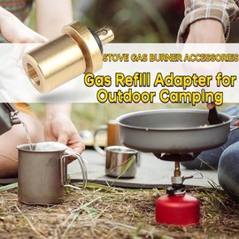 YYKSYDPT Outdoor Gas Refill Adapter Fill Butane Tank Gas Refill Adapter for Outdoor Camping Gas Burner Accessories Suitable for Outdoor Camping Hiking Picnic Use (2)