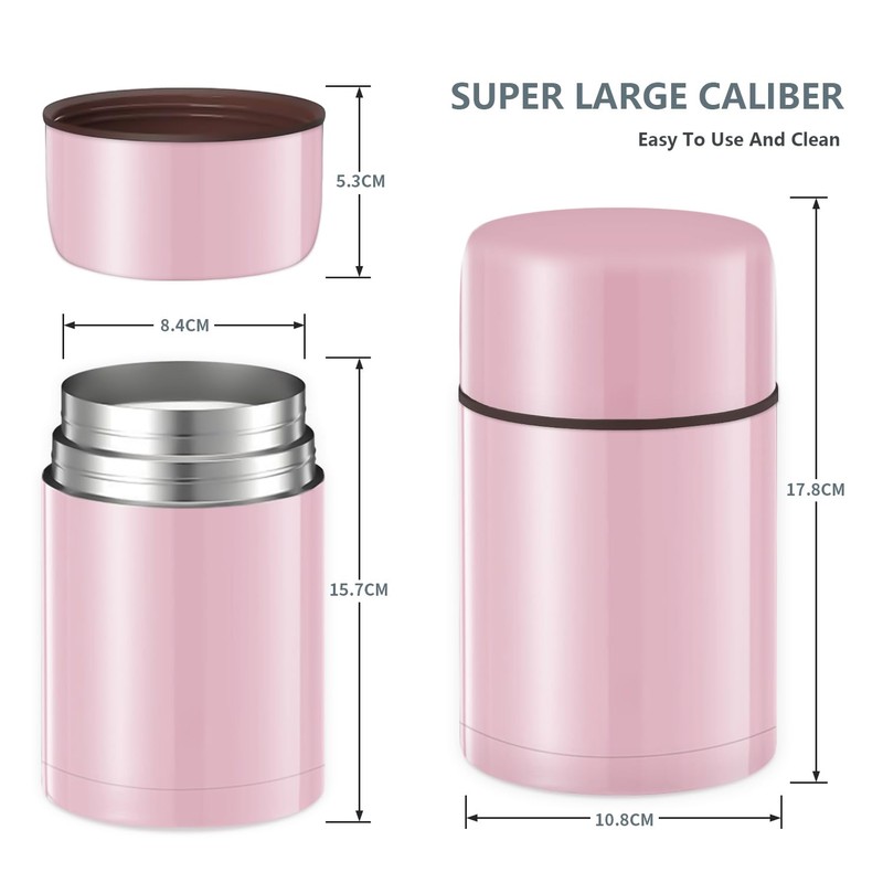 Poligono Thermal Food Container 800 ml, Stainless Steel Thermal Container