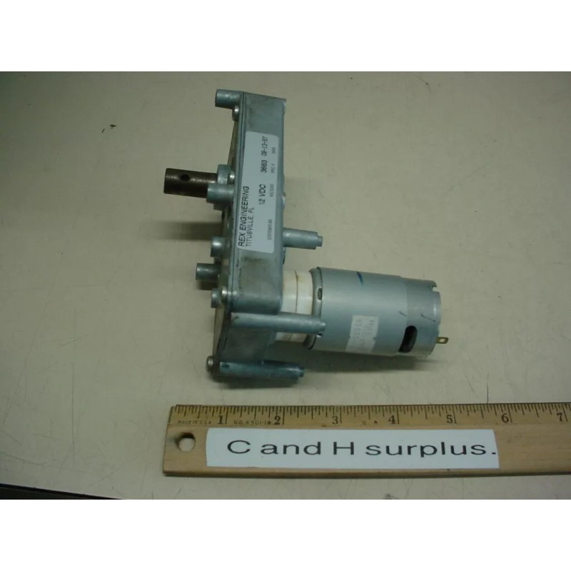 Rex Engineering 12 volt dc gearmotor 16 rpm reversible