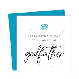 Happy Fathers Day to an amazing Godfather Card | Cute Greeting Cards Sweet Love For