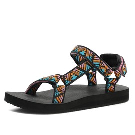 Muboliy - Sandalias originales para mujer, cómodas, de secado rápido, informales, para caminar, senderismo, agua con soporte para el arco, Limonada Pinky, 24 cm