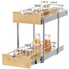Sikarou Pull Out Cabinet Organizer,Heavy-Duty Slide Out Shelf, Wood and