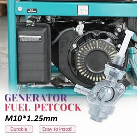 WOTIAN Generator Gas Tank Fuel Switch Valve Pump Petcock for Champion Firman 5.5hp 6.5hp 7hp 8hp 9hp 11hp 13hp 14h 15hp 16hp M10×1.25 with Fuel Filter