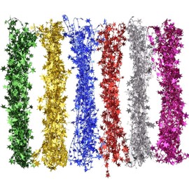 Shappy Assort Color Small Star Garland Wired Garland, 6 Colors 6 Rolls, 7.5 Meters Each Roll