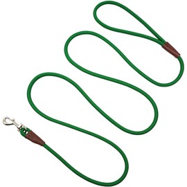 SEPXUFORE Small Dog Leash, 1/4" by 6/8/10 FT Lightweight Strong Nylon Rope Leash, Bright Classic Leash for Small Pets/Puppy/Cat (8ft, Dark Green)
