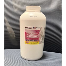 PHARBEST High Potency Calcium (600mg) + Vitamin D3 (5mcg) 1000 Tablets Exp 5/28
