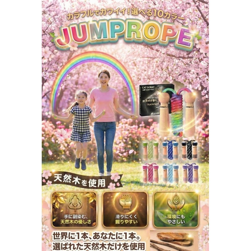 Catsobat Jump Rope, Training Skipping Rope, For Classrooms, Kids, Juniors,