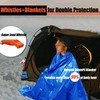 Frelaxy Emergency Blanket 2-Pack/4-Pack, Extra-Thick Extra-Large Space Blankets with Whistles,