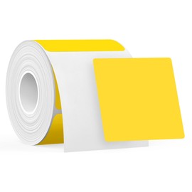 SUPVAN Katasymbol T50M Label Tape Paper, Waterproof Labels for Home, School, Office, 50 mm x 50 mm, 150 Labels/Roll (Yellow)