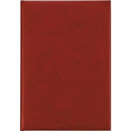 Zettler - Book Calendar 2025 Red, 14.5 x 21 cm, Pocket Calendar with 336 Pages in Padded Plastic Cover, 7 Days on 6 Pages, Daily and Week Counting and German Calendar