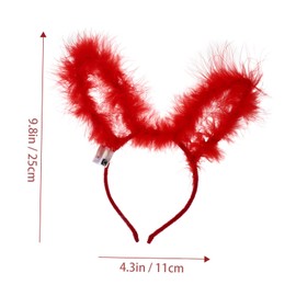 Gatuida 5Pcs Luminous Rabbit Ear Hairbands Party Headbands Mixed Colors Lightweight Cosplay Accessories for Christmas Birthday Wedding Carnivals