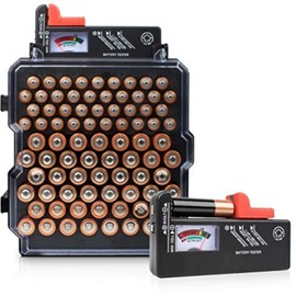 Battery Tester Checker (1 Pack w/Organizer)