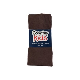 Country Kids Girl's Luxury Cotton Tights, Warm Brown, 9-11 Years UK