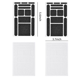 Hasefam 4 Pack Phone Grip Tape, Finger Grip Stickers Decal Clear Non Slip Kit Adhesive Traction for Cell Phone Cases Mouse Laptop Tablet Tools (2Black+2Clear)…