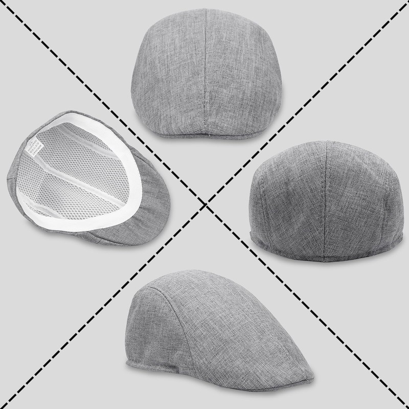 Mens Flat Caps, Beret Irish Forward Cap, Casual Trend Linen