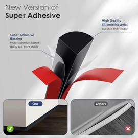 Flexible Quarter Round Molding, 158 Inch Peel and Stick Rubber Quarter Round Trim Molding with Self Adhesive, Waterproof Bendable Molding Trim for Wall Edge Corner,Staircase Cabinet Edge,Black