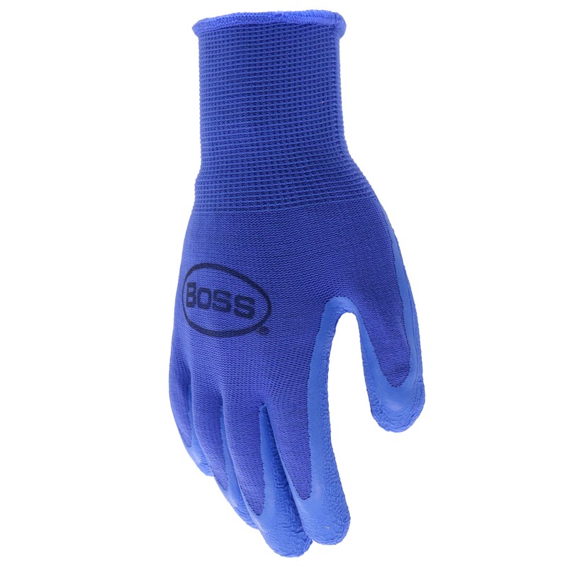 Boss Women's Tactile Grip Foam Latex Coated Work Gloves, 2-Pack,